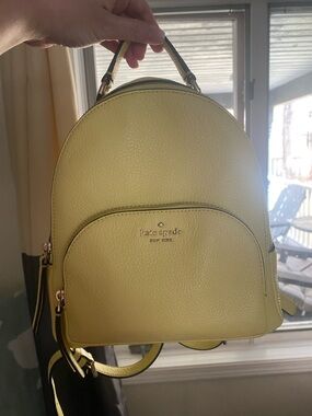 kate spade yellow pebble leather mini backpack